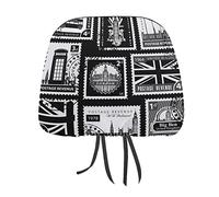 Donnapink Union Jack, Parliament, Big Ben and London 1PC Custom Auto Seat Headrest Cover, Universal Car Seat Headrest Cover, Soft Elastic Car Seat Headrest Protector for Car Truck