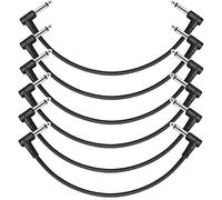 Donner 30cm Guitar Patch Cable Black 6-Pack