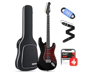 Donner 39 Inch Electric Guitar, Designer Series DST-200 Stylish Solid Body Electric Guitar for Beginner Intermediate & Pro Players, Single Coil Split System, Bonus Bag, Cable, Strap