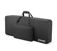 Donner 61 Key Keyboard Gig Bag Solid, 104x41x13 cm, 10mm Padded Electric Piano Case with Handle 600D Oxford Nylon, Black