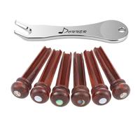 Donner Acoustic Guitar Bridge Pins, 6 PCS Wooden Guitar Bridge Pins In