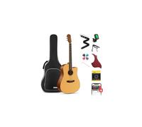 Donner Acoustic Guitar for Adult Beginners, Full Size 4/4 Cutaway