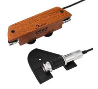 Donner Acoustic Guitar Pickup, Guitar Pickups Passive Mahogany Soundhole Pickup with Humbucker Volume Tone Control, Fits 3.8” to 3.94” Soundhole Diameter