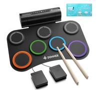 Donner DED20 Electronic Drum Set Upgrated, 7 Pads Roll Up Quiet Drum Built-in Speaker, 40 Lessons Included, Kids Holiday Christmas & Birthday Gift Instrument Toys NEW