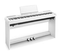 Donner DEP-20 Beginner Digital Piano 88 Key Full Size Weighted Keyboard, Portable Electric Piano with Furniture Stand, 3-Pedal Unit, White