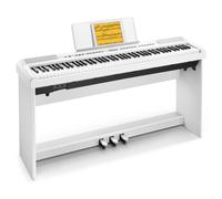 Donner DEP-20 Digital Piano 88 Key Full Weighted Keyboard + Stand Pedal White