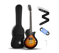 Donner DSC-128 Electric Guitar, 39" Solid Body Beginner Full Size Kit with Bag, Strap & Cable, Sunburst