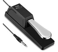 Donner DSP-003 Sustain Pedal, Universal Keyboard Piano Pedal for Digital Piano/MIDI Keyboard/Electronic Piano/Synthesizer, With Polarity Switch, 1/4"(6.35 mm) Jack, 63'' (1.6m) Cable, Straight