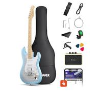 Donner DST-90 Beginner Electric Guitar Kit with Amp, HSS, Plumbago Burst