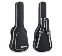 Donner Electric Guitar Gig Bag 39 Inch, 8mm Thickness Backpack Soft Solid Guitar Case with Adjustable Straps, Water-Resistant Nonwovens Interior Thicken Sponge Pad with Pocket, Black