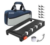 Donner Guitar Pedalboard, DB-2 Small Portable Effect Pedal Board Set, Waterproof Bag including Adhesive Backed Hook-and-loop and Power Supply Mounting Device, Size 17.32" x 10.24" x 5.12"