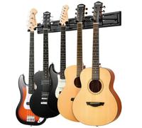 Donner Guitar Wall Mount Hanger, Guitar Wall Rack Holder with 5 Adjustable Guitar Hangers for Acoustic Electric Guitars, Bass, Violin, Ukulele, Banjo, Mandolin