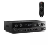 Donner Bluetooth 5.0 Stereo Audio Amplifier Receiver, Peak power 440 W Hi-Fi Wireless 4 channel Desktop Amp with USB, SD,FM, 2 Mic IN Echo, RCA, LED, Speaker Selector for Studio, Home Speakers-MAMP5