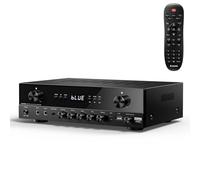 Donner Stereo Audio Amplifier, 600W Peak 2 Channel Receiver with Bluetooth 5.3, Phono, Optical, Coaxial, USB, FM, 2 Mic-in, Aux, RCA Input for Home, Karaoke, Theater Speakers, MAMP2