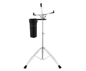 Donner Tall Snare Drum Stand with Drum Stick Holder, Adjustable Height Range 26 to 40 Inches for Students of Different Ages, Double Braced Extended Fit 10 to 14 inch Drums Handpan and Practice Pad