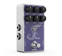 Donner Tape Delay Pedal,Stereo Delay Pedals for Electric Guitar,Analog Delay Pedal with Echo Effect, White Tape Guitar Pedal,True Bypass