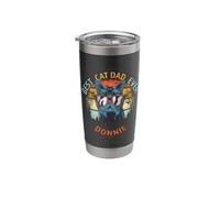 Donnie Best Cat Dad Ever Funny Custom Personalized Name Stainless Steel Insulated Tumbler