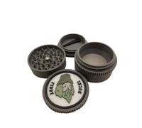 Donny Fiddy Bucks Herb Grinder - Big LEZ Show - Judge Grinda - 3D Printed (Dark Grey, Catcher)