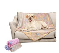 Dono 1 Pack 3 Dog Blankets for Large Dogs-60 * 50 in, Super Soft Fluffy Paw Bone Print Fleece Bed Blanket for Pet, Blanket for Large Dogs, Soft Bed Blanket Cover for Dogs and Cats