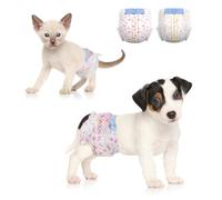 Dono Disposable Cat Nappies,48pcs,Puppy Nappies Female,wetness indicator,Super Absorbent Leak-proof,Dog Season Pants,Cat Nappies,Dog Pants for Incontinence,Heat,Period,Excitable Urinary,XXS,XS,S,M,L