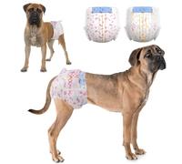 Dono Disposable Dog Nappies Female,24pcs,wetness indicator,Super Absorbent Leak-proof,Dog Season Diapers Female,Cat Nappies,Dog Pants for Incontinence,Heat,Period,Excitable Urinary,XXS,XS,S,M,L