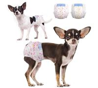 Dono Disposable Dog Nappies Female,48pcs,wetness indicator,Super Absorbent Leak-proof,Dog Season Diapers Female,Cat Nappies,Dog Pants for Incontinence,Heat,Period,Excitable Urinary,XXS,XS,S,M,L
