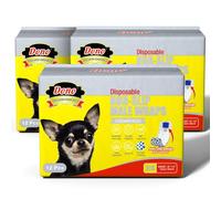 Dono Disposable Dog Nappies Male with Anti-slip Fastener,Disposable Male Dog Belly Bands, Male Dog Incontinence Wraps,Super-absorbent & Leak-proof,Blue (XS-36PCS)