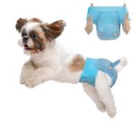 Dono Dog Nappies Female, 10 Pcs, Dog Period Pants with Stretchy Waistband, Pull up Dogie Diapers, Super Absorbent, XS, S, M, L, XL