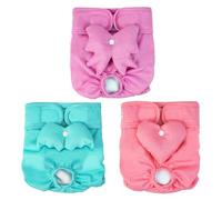 Dono Dog Nappies Female,3 Pcs,Reusable Dog Season Pants for Dogs in Season,Dog Period Pants,Dog Diapers Female,Puppy Nappies for Incontinence,Travel,XS,S,M,L