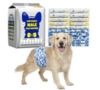 Dono Dog Nappies Male, 30 pcs, Puppy Nappies for Incontinence, Dog Belly Bands, Wetness Indicator, Super Absorbent, Leak-Proof, Suitable for Excitable Urination, Heat, Marking Issues, XS, S, M, L