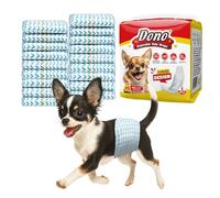 Dono Dog Nappies Male Disposable with Curved Design,48 Pcs Dog Belly Bands for Puppy Training, Puppy Nappies for Incontinence, Traveling, XS