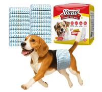 Dono Dog Nappies Male Disposable with Curved Design,48 Pcs Dog Belly Bands for Puppy Training, Puppy Nappies for Incontinence, Traveling, M