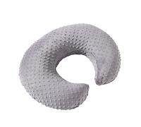 DONOMILO Minky Dots Nursing Pillow Cover, Case Plush Breathable Breastfeeding Pillow Slipcover Fits Nursing Pillow, Super Soft Snug Positioners for Baby Boy Baby Girl (Rose Gray)