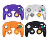 Donop 4 Pack Wired Controllers Compatible with Wii Gamecube Game Cube NGC Console (Orange Purple Silver Black)