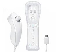 Donop Wii Remote with Nunchuck, Wii Controller with Nunchuck, Compatible with Nintendo Wii/Wii U (2 Pack, White and Pink)