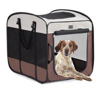 DONORO Portable Folding Soft Dog Travel Crate Kennel for Indoor and Outdoor Soft-Sided Crate (28 Inch)