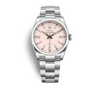 DONOVAL Men's Automatic Watch 41 mm Stainless Steel with Colorful Dial and Deployant Clasp - Underwater 30 m - with Premium Box and Warranty - Automatic Perpetual, pink, Luxury, elegant