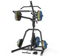 DONOW Leverage Gym Power Rack Squat Rack Lever Gym with LAT Low Row System Home Gym System Workout Station 2:1 Ratio (Without Weight Plates)