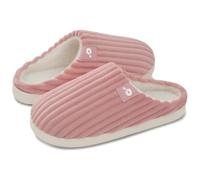 Donpapa Slippers Women Men Warm Corduroy Memory Foam Slip On House Shoes | Fuzzy Plush Lining, Cloudy & Comfy, Bedroom, Home, Machine Washable, Non-Slip Rubber Sole, Indoor Outdoor