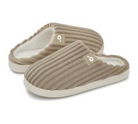 Donpapa Slippers Women Men Warm Corduroy Memory Foam Slip On House Shoes | Fuzzy Plush Lining, Cloudy & Comfy, Bedroom, Home, Machine Washable, Non-Slip Rubber Sole, Indoor Outdoor