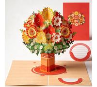 Donpesho 3D Pop-Up Valentine's Day Cards, Forever-Blooming 3D Flower Pop-Up Card- Personalized Love Message & Everlasting Bloom - A Romantic Gift for Her - Handmade Love Message Cards (Style-A)