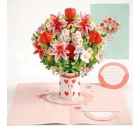 Donpesho 3D Pop-Up Valentine's Day Cards, Forever-Blooming 3D Flower Pop-Up Card- Personalized Love Message & Everlasting Bloom - A Romantic Gift for Her - Handmade Love Message Cards (Style-B)