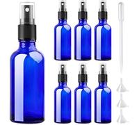 DONQL 6Pcs Glass Spray Bottles for Essential Oils, Fine Mist Spray Bottle Glass Spray Bottle for Travel Liquid Water, Cosmetic Atomizer Bottle, Small Empty Spray Bottle (50ml, Blue)