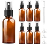 DONQL 6Pcs Glass Spray Bottles for Essential Oils, Fine Mist Spray Bottle Glass Spray Bottle for Travel Liquid Water, Cosmetic Atomizer Bottle, Small Empty Spray Bottle (30ml, Brown)