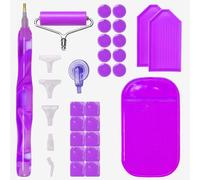 DONQL Diamond Art Accessorie Pen with Replacement Head, 5D Drill Pen Purple