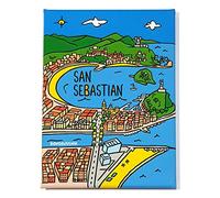 DONSOUVENIR SAN SEBASTIAN MAGNET. SPAIN. MODEL: BEACH & CITY