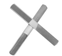 DONSTRAW 2P Wood Rasp File 4 Way Premium Grade High Carbon Hand File and Round Rasp, Half Round Flat & Needle Files Wood Rasp Set for Sharping Wood and Metal Tools