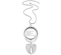 Don't Aim For Success If You Want It Pendant Angel Wings Rotating Necklace Jewelry