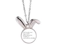 Don't Aim For Success If You Want It Rabbit Necklace Pendant Bunny Animal Jewelry Gift