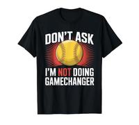 Don't Ask I'm Not Doing Gamechanger Baseball Puns Value Graphic T-Shirt, Men, Black, M